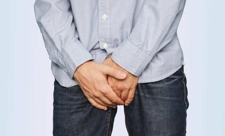 Man scratch the itch with hand , Penis, itching