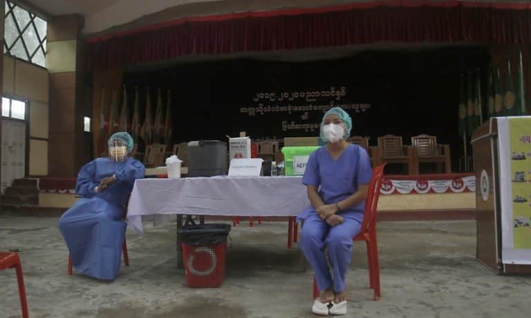 Covid-19 vaccination drive in Sittwe